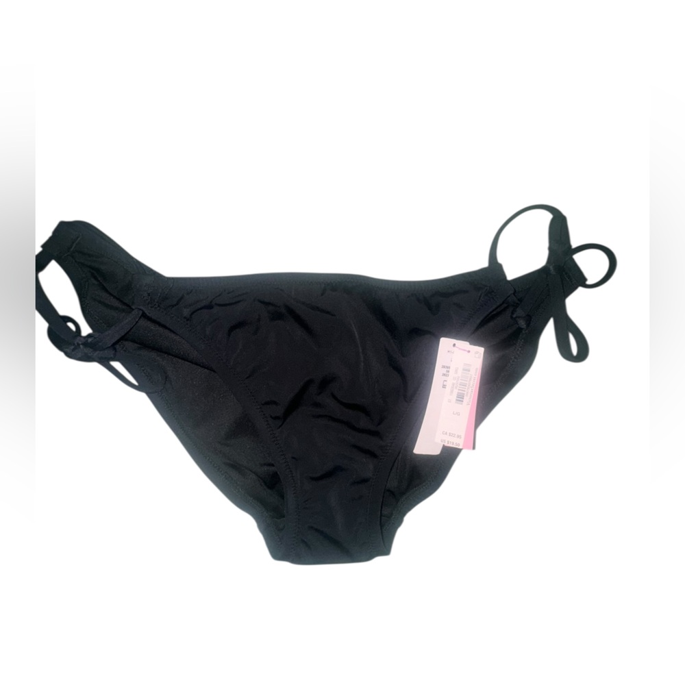 Victoria's Secret Black Bikini Bottom with Adjustable Ties